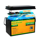 Bateria de lítio 200Ah 12V LiFePO4