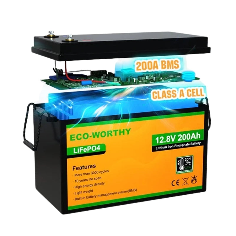 Bateria de lítio 200Ah 12V LiFePO4