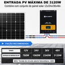 Controlador de carga solar Regulador MPPT 60A OLED Display 12V / 24V /36V / 48V Autoswitch
