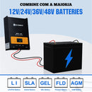 Controlador de carga solar Regulador MPPT 60A OLED Display 12V / 24V /36V / 48V Autoswitch