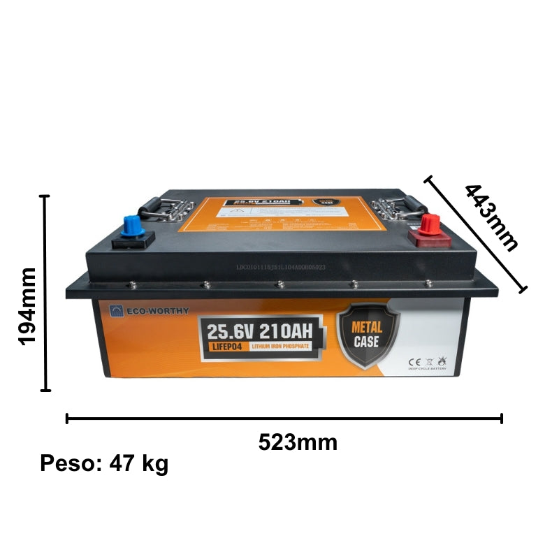 Bateria de Litio 24V 210Ah LiFePO4 ECO-WORTHY