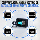 Display Monitor de bateria com tela tocável de 3,5" com sensor Hall para baterias AGM e lítio (LiFePO4) 300A